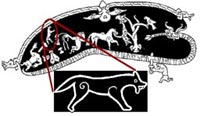 Viking Illustration of a black beardog